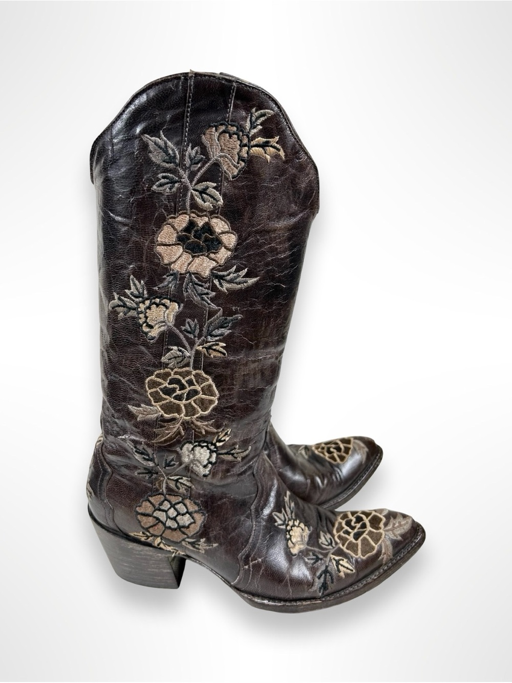 OLD GRINGO pre distressed floral embroidered western boots
